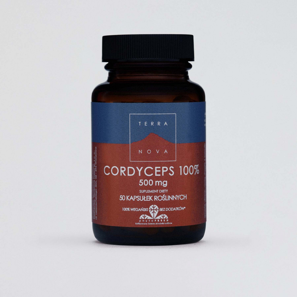 Naturalny, wegański suplement na odporność Cordyceps 100%, Terra Nova